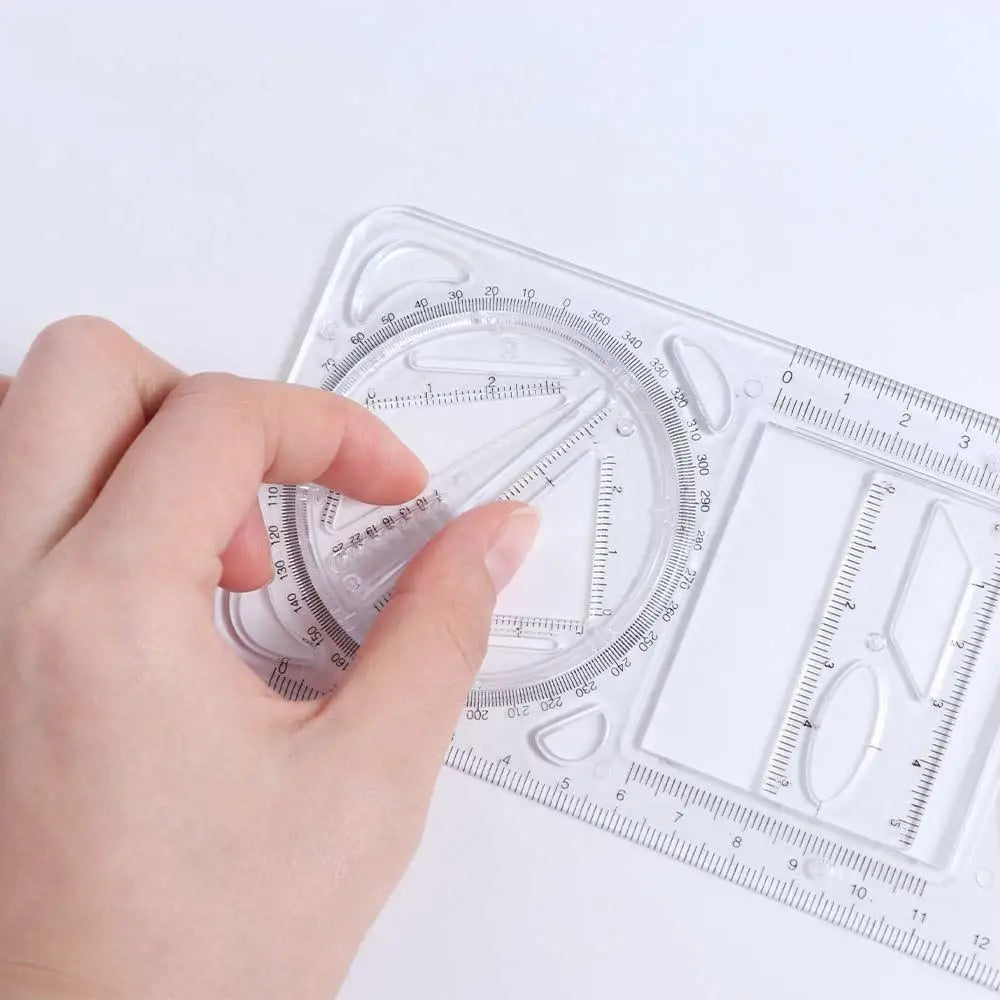 مسطرة رسم زاوية للنشاط، مسطرة مستقيمة متحركة بزاوية 360 درجة، مسطرة هندسية للقياس، قالب رسم متعدد الوظائف